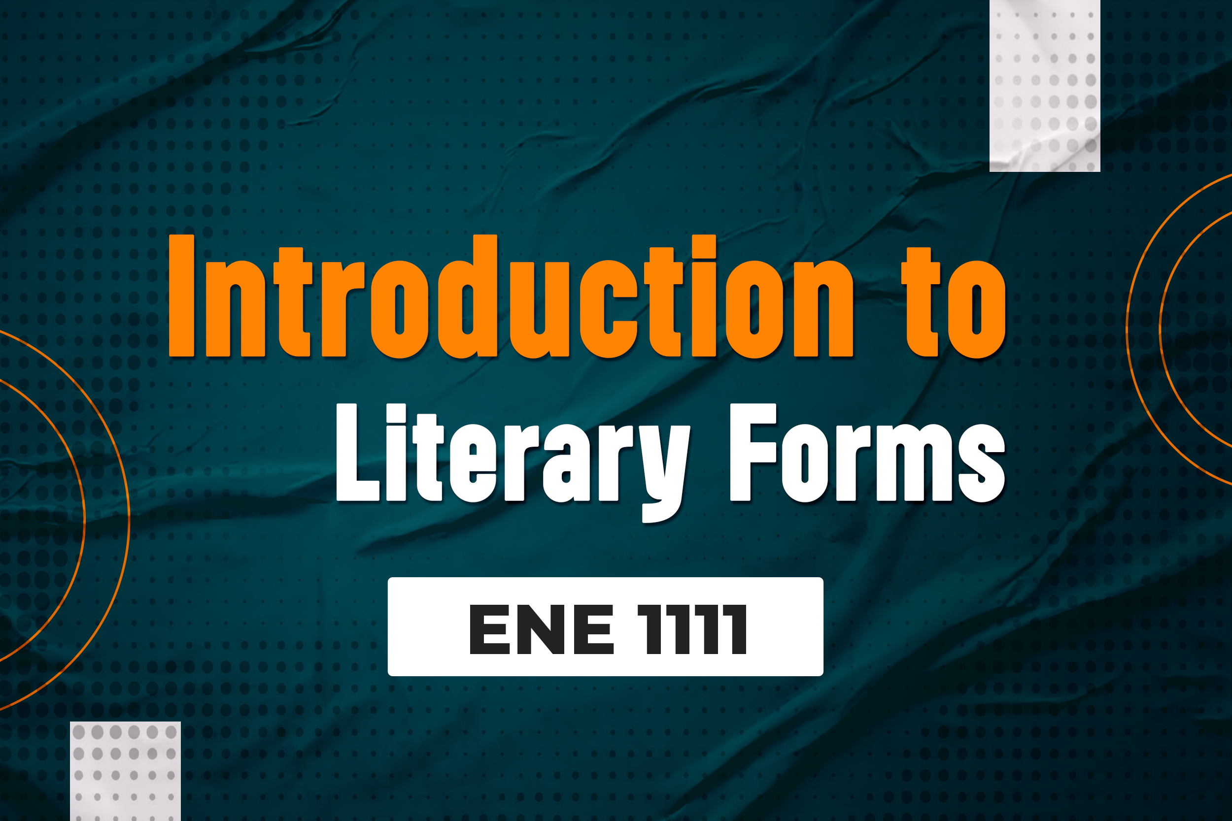 Introduction to Literary Forms